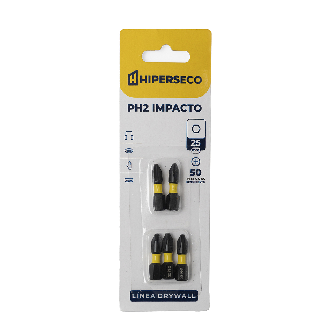 Punta PH2 Impacto Hiperseco 25 mm