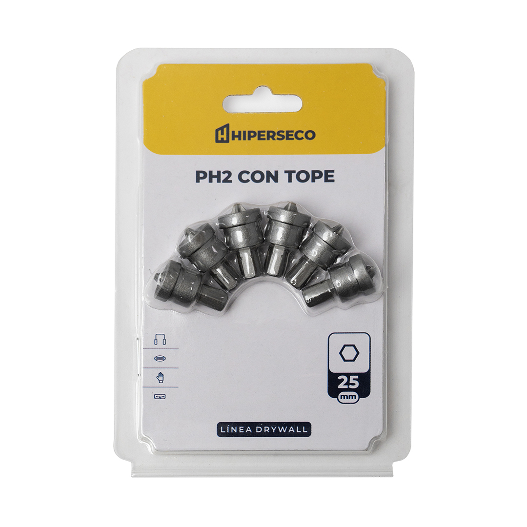Punta PH2 Tope Hiperseco 25 mm